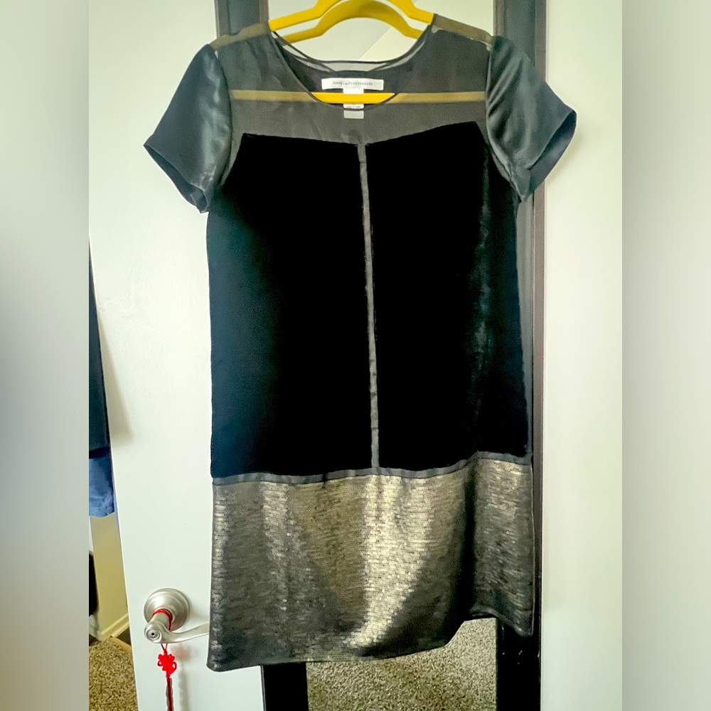 DVF Diane von Furstenberg Ethan black dress